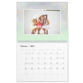Calendrier parties scintillant holographique moderne marbre 1 (Feb 2026)
