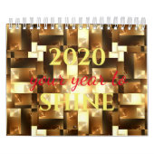 Calendrier Parties scintillant motivationnelle Typographie Be (Protection)