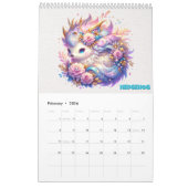 Calendrier Pastel Woodland Fantasy Creatures Calendar (Feb 2026)