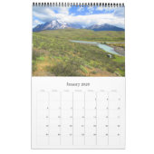 Calendrier patagonie amérique du sud (Jan 2026)