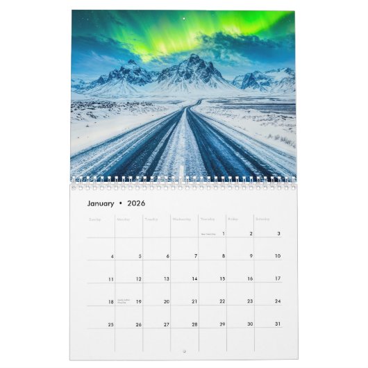 Calendrier Paths of Serenity – 2026 Scenic Road Calendar (Jan 2026)