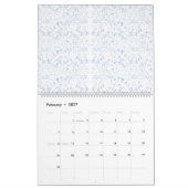 Calendrier Patte arrière - plan blanche, répétée, subtile, te (Feb 2027)