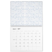 Calendrier Patte arrière - plan blanche, répétée, subtile, te (Mar 2027)
