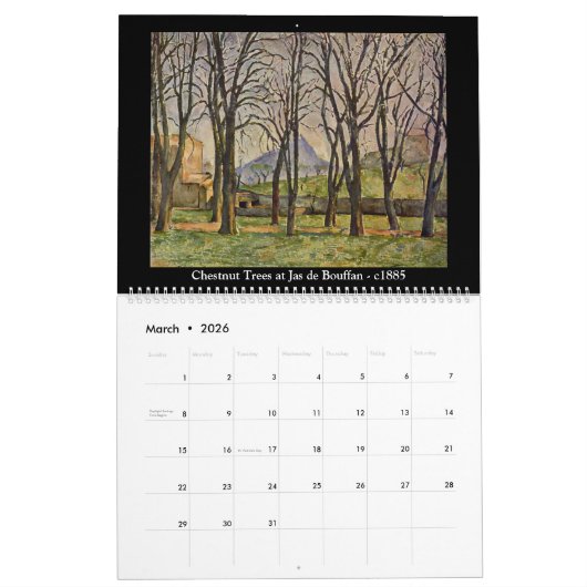 Calendrier Paul Cezanne Volume 4 (Mar 2026)