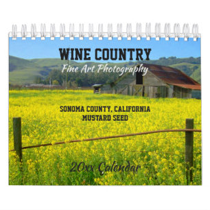 Calendrier Pays du vin, Comté de Sonoma, Californie Calendrie