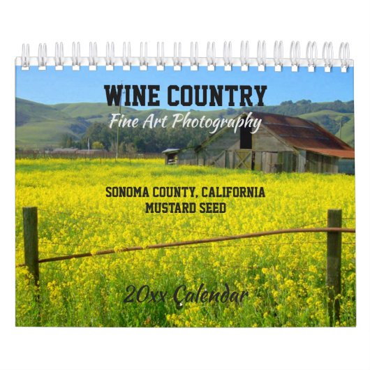 Calendrier Pays du vin, Comté de Sonoma, Californie Calendrie (Protection)