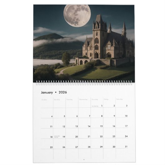 Calendrier paysage (Jan 2026)