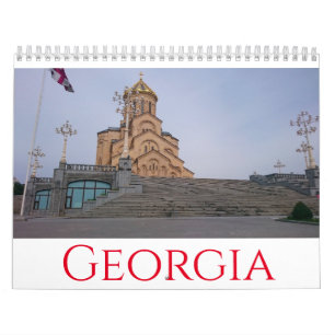 Calendrier Paysage architectural de Georgia Tbilisi Borjomi