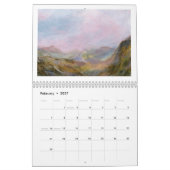 Calendrier Paysage Art Abstrait peinture originale 202X (Feb 2027)