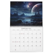 Calendrier Paysage de l'espace extérieur de science-fiction A (Feb 2027)