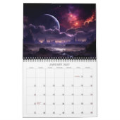 Calendrier Paysage de l'espace extérieur de science-fiction A (Jan 2027)