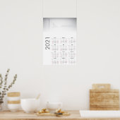 Calendrier Paysage enneigé 2021 Affiche (Cuisine)