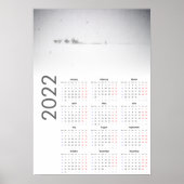 Calendrier paysage enneigé 2022 Affiche (Devant)