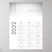 Calendrier Paysage enneigé 2022 Affiche (Devant)