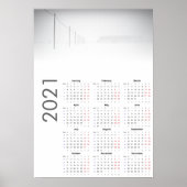 Calendrier Paysage enneigé Poster 2021 (Devant)
