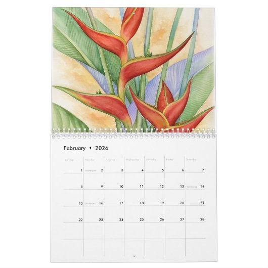 Calendrier Paysage naturel moderne Mural 2021 (Feb 2026)