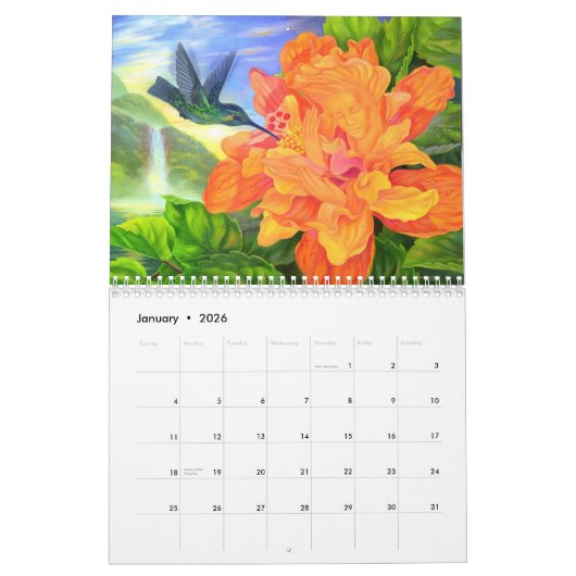 Calendrier Paysage naturel moderne Mural 2021 (Jan 2026)