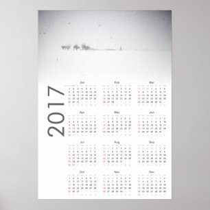 Calendrier paysage neigeux 2017 Poster