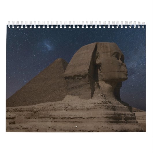 Calendrier Paysage Pyramides Sphinx Pharaon Égypte antique (Protection)