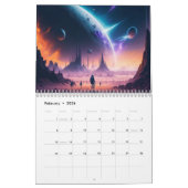 Calendrier Paysage spatial futuriste 2024 (Feb 2026)