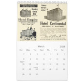 Calendrier Paysage urbain antique vintage de Broadway New (Mar 2026)