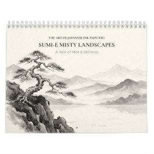 Calendrier Paysages brumeux Sumi-e japonais