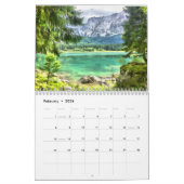 Calendrier Paysages d'aquarelle n'importe quelle année Lac Se (Feb 2026)