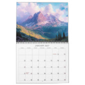 Calendrier paysages de montagne 2027 (Jan 2027)