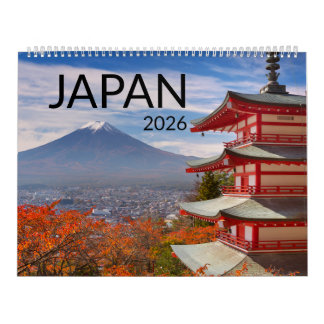 Calendrier Paysages et temples japonais esthétiques 2026