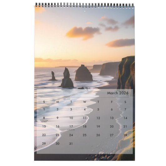 Calendrier Paysages rêvés (Mar 2026)