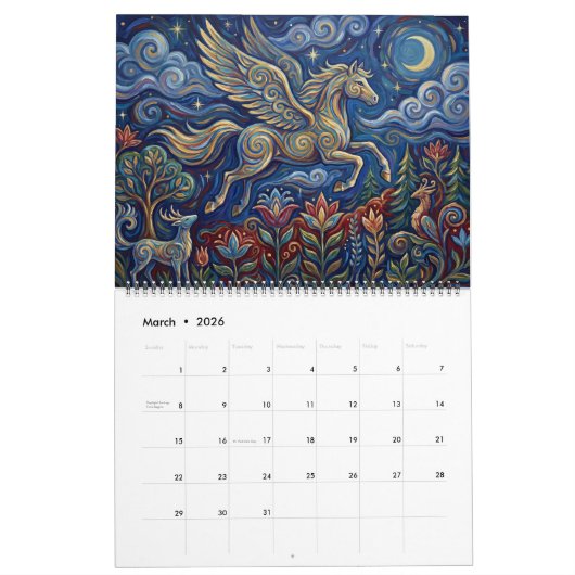 Calendrier Pegasus Dreams (Mar 2026)