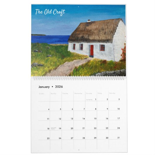 Calendrier peint paysage 2023 (Jan 2026)