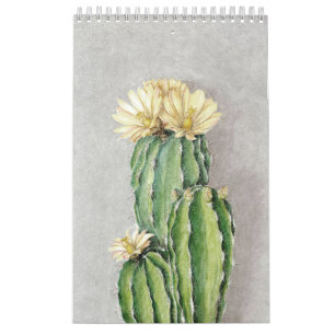 Calendrier Peinture à fleur de cactus