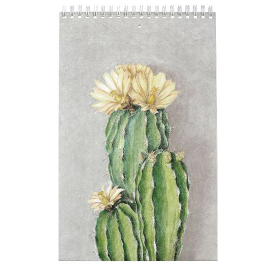 Calendrier Peinture à fleur de cactus (Protection)