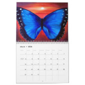 Calendrier Peinture de papillon et de fleur de 2012 (Mar 2026)