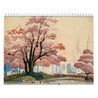 Calendrier peinture traditionnelle japonaise ukiyo-e