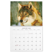 Calendrier Peinture Wolf Décor Aquarelle de 12 mois Loups (Jan 2026)