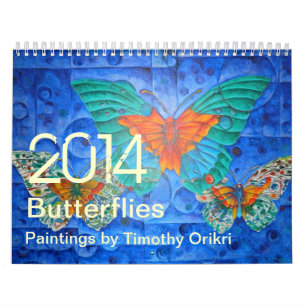 Calendrier Peintures 2014 de Butterflies~ par Timothy Orikri