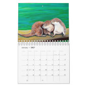 Calendrier Peintures de loutres (Jan 2027)