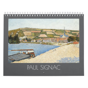 Calendrier Peintures de pointillisme d'art fin de Paul Signac