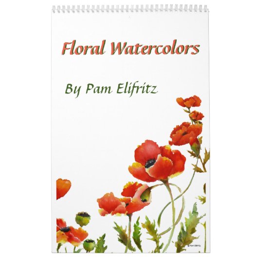 Calendrier Peintures florale de la couleur de l'eau par Pam E (Protection)