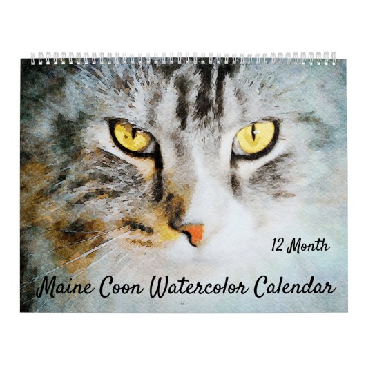Calendrier Peintures mignonnes d'aquarelle de chats de (Protection)