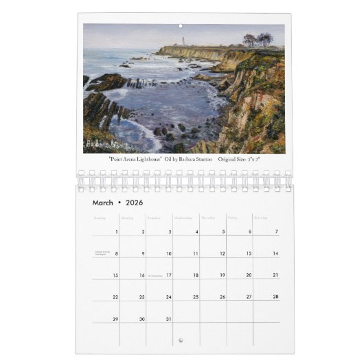 Calendrier Peintures miniatures par Barbara Stanton Calender (Mar 2026)