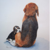 Calendrier peintures originales de chiens de chiot mignons 20
