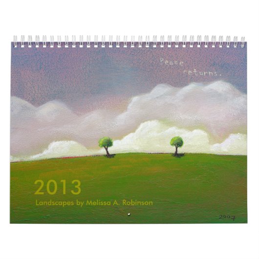 Calendrier Peintures pleines d'espoir 2013 de paysage (Protection)