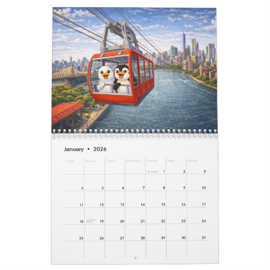 Calendrier Penguin's Visit to NYC (Jan 2026)