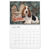 Calendrier Pensées hilarantes de mon Basset Hound (Jan 2026)