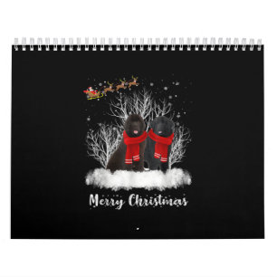 Calendrier père Noël Newfoundland Couple Joyeux cadeau de chi
