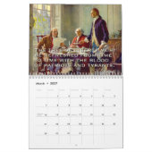 Calendrier Pères fondateurs et citations limitées de (Mar 2027)