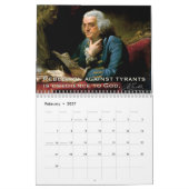 Calendrier Pères fondateurs et citations limitées de (Feb 2027)